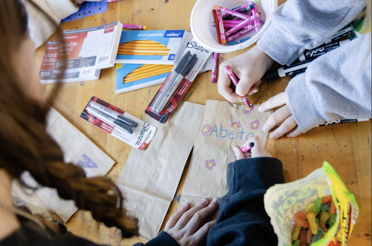 Some members chose to decorate their care packages.